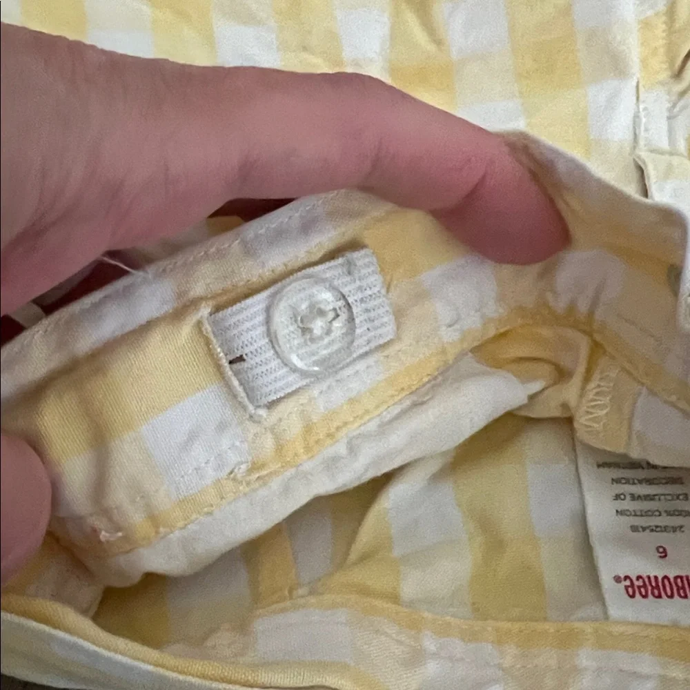 Gymboree Yellow Gingham Shorts size 6